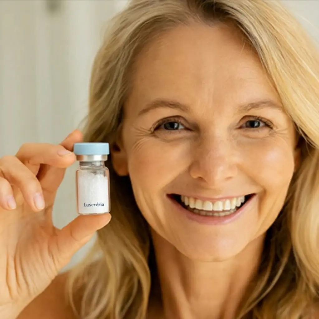 customer holding serum